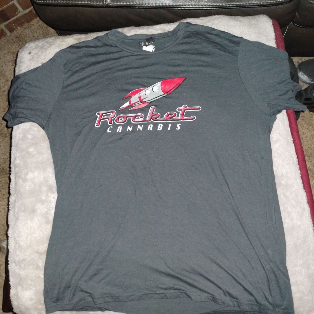 Rocket Cannabis Perfect Tri Short Sleeve Tshirt Gray 2XL